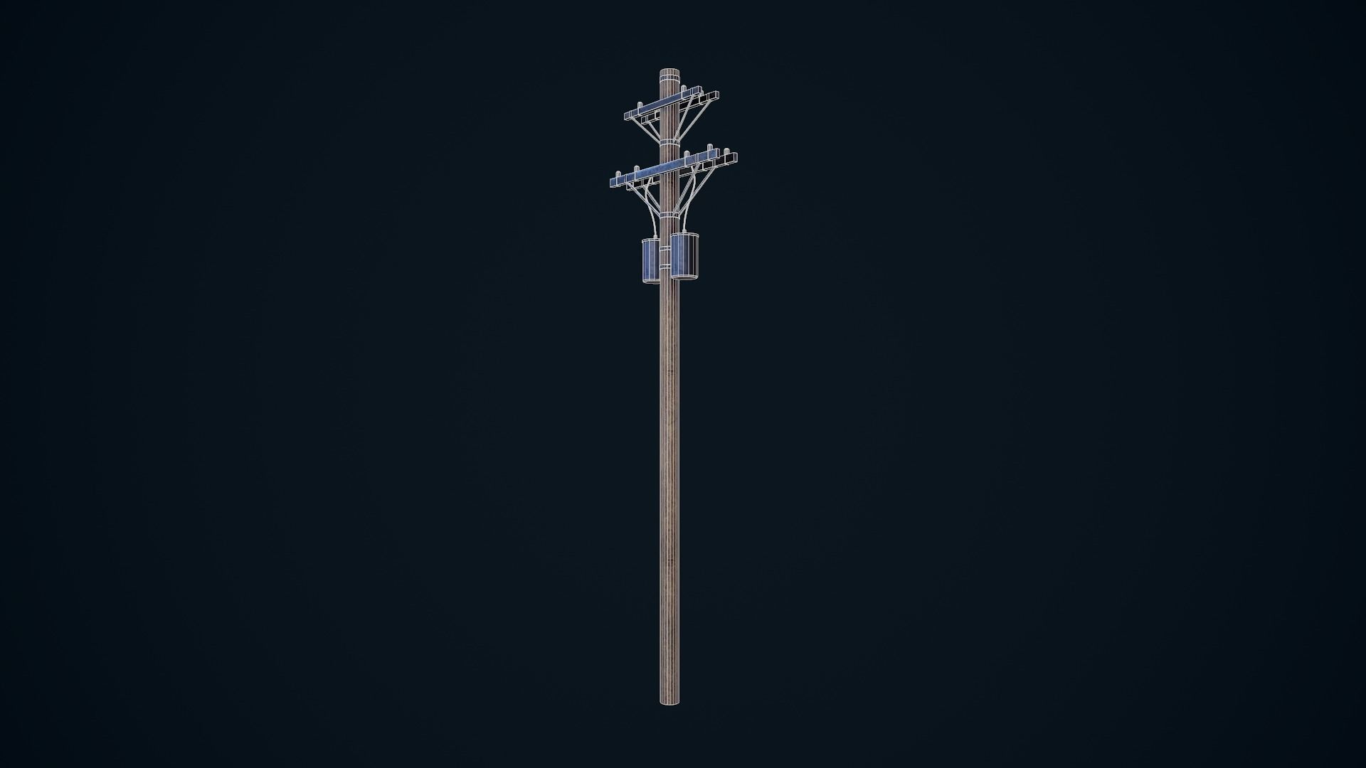 Power Pole Low-poly 3D model_10