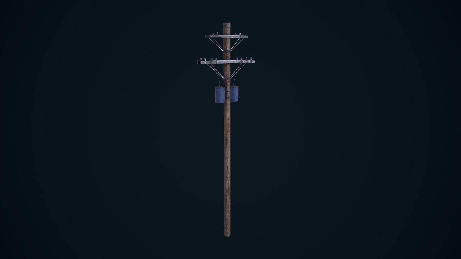 Power Pole Low-poly 3D model_4