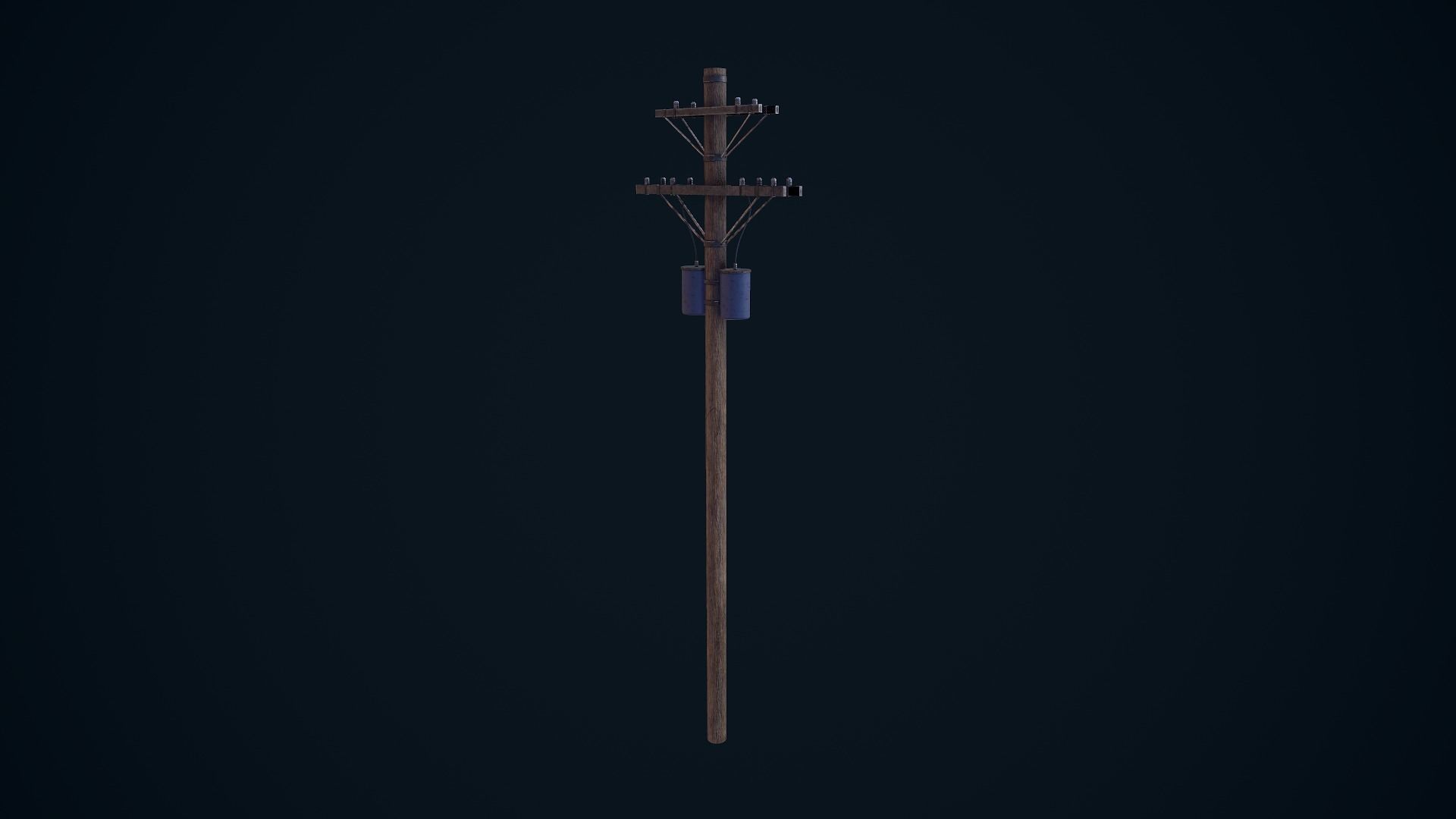 Power Pole Low-poly 3D model_6