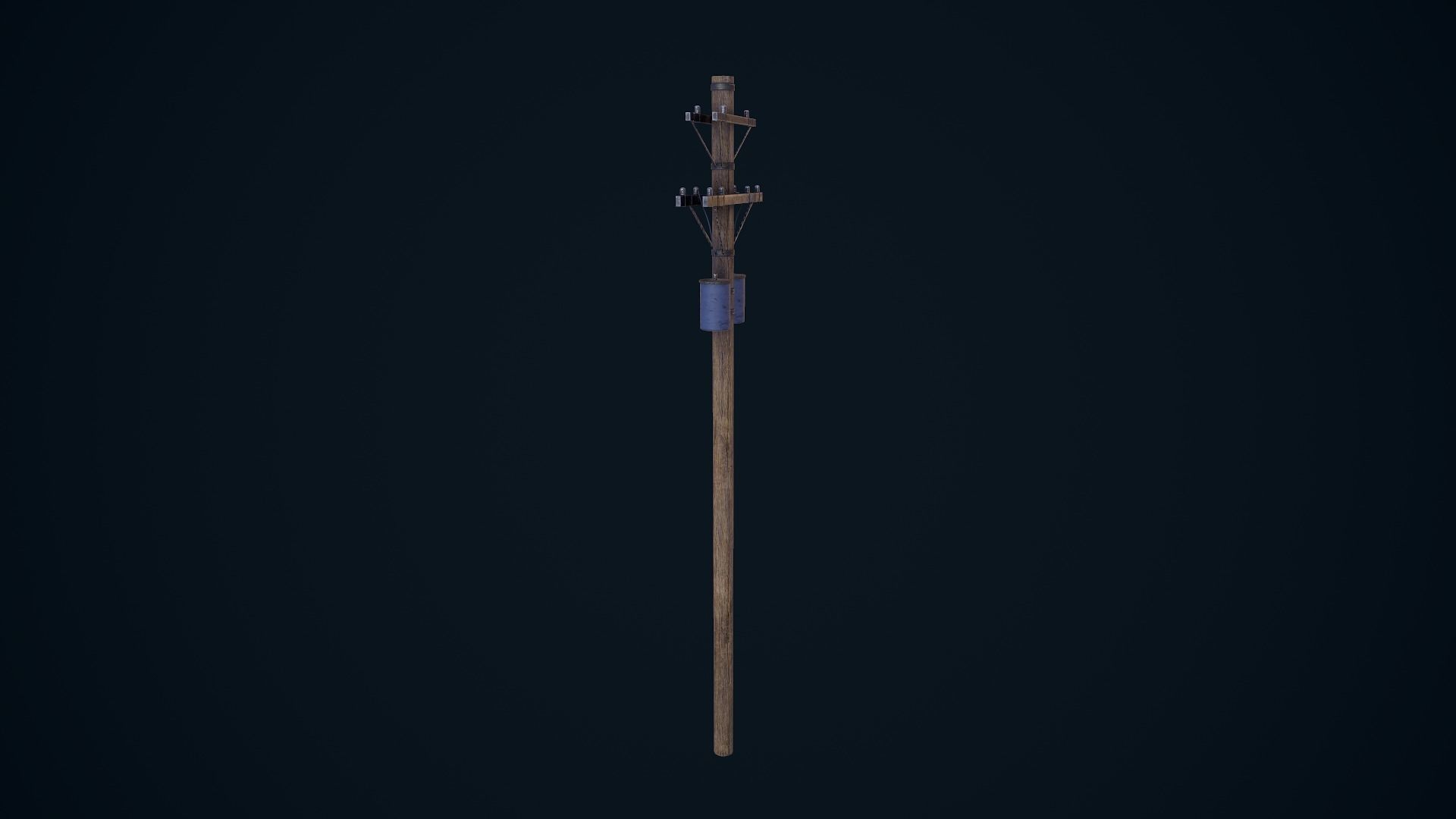 Power Pole Low-poly 3D model_5