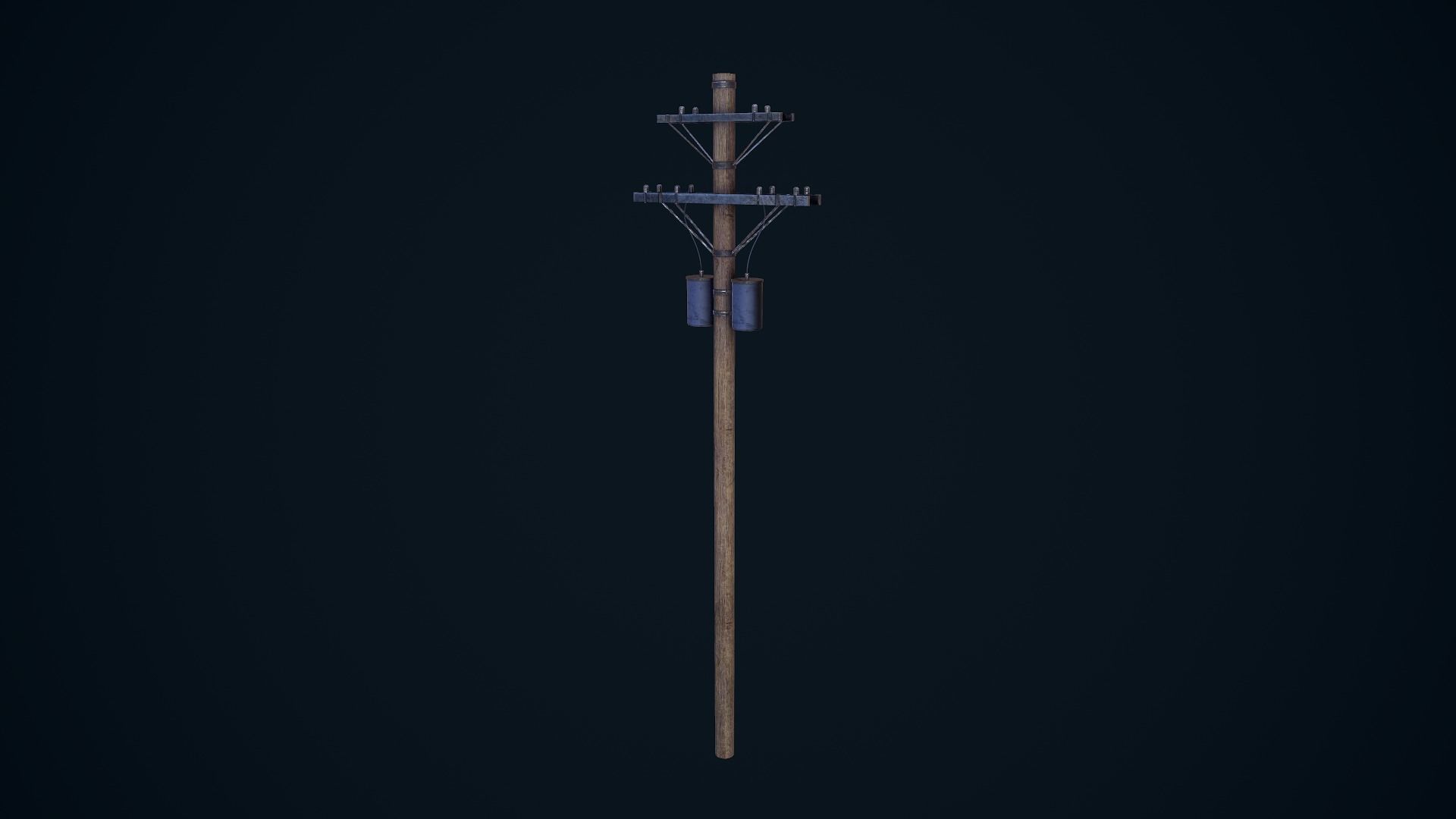 Power Pole Low-poly 3D model_3