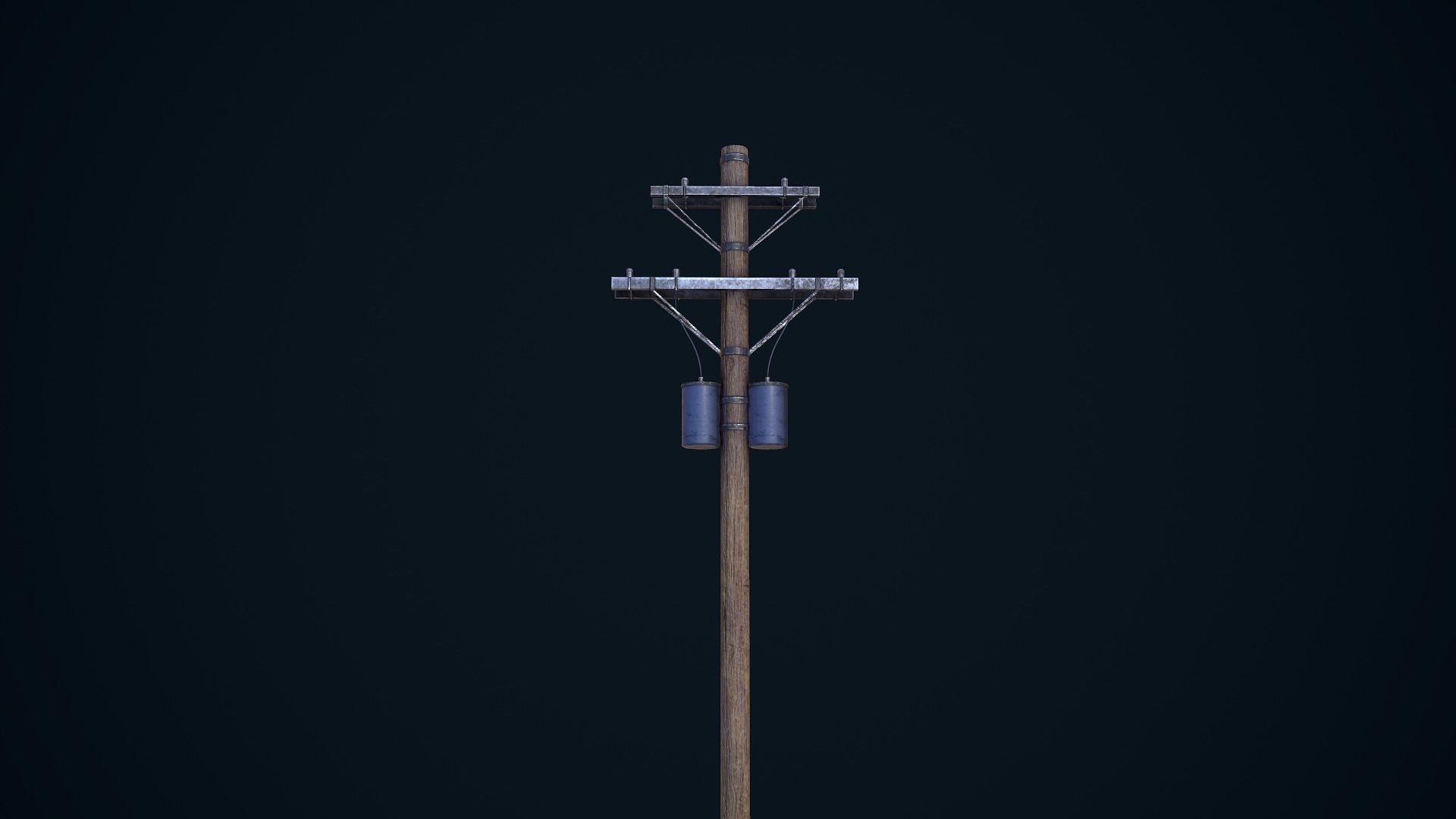 Power Pole Low-poly 3D model_9