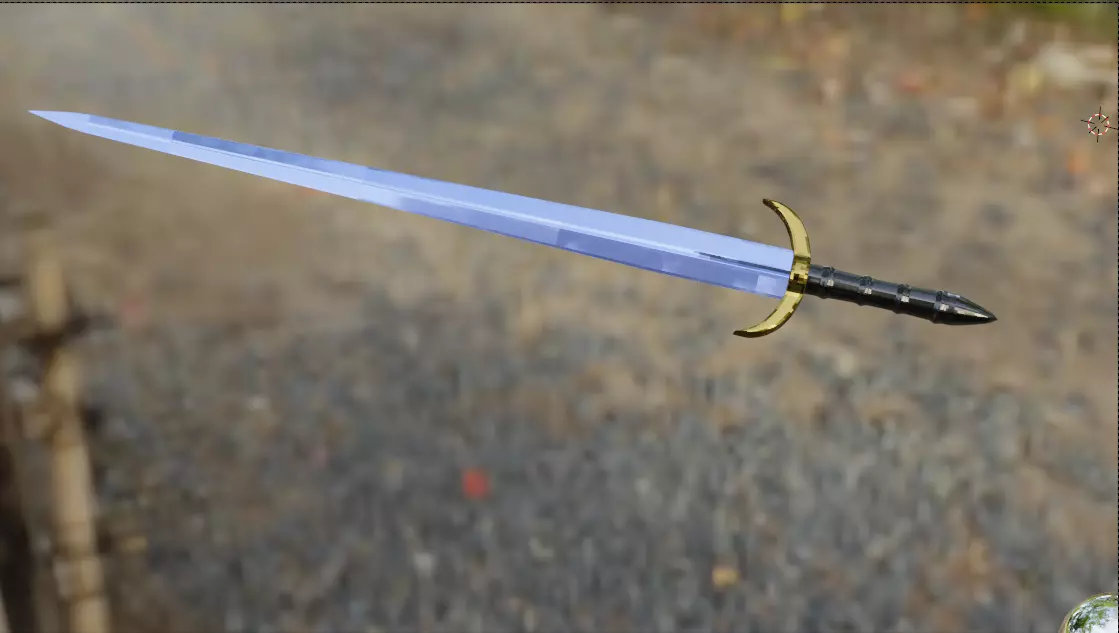 One Handed Sword Free 3D model_0