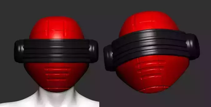 helmet high poly sculpt 3d printable ver 7 3D model