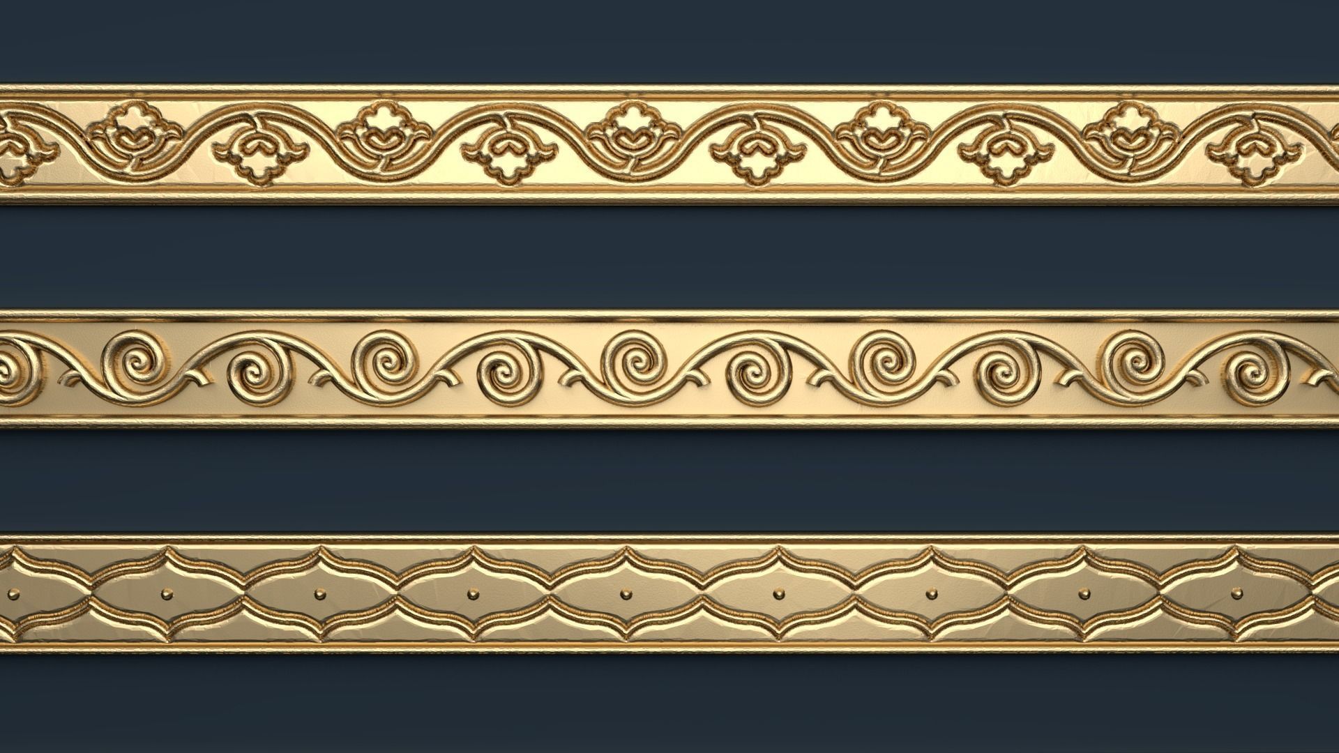 6 Decorative Onlays Collection 3D model 3D model_1