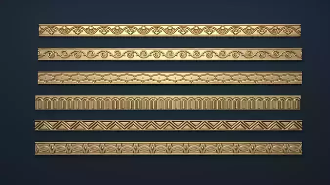 6 Decorative Onlays Collection 3D model