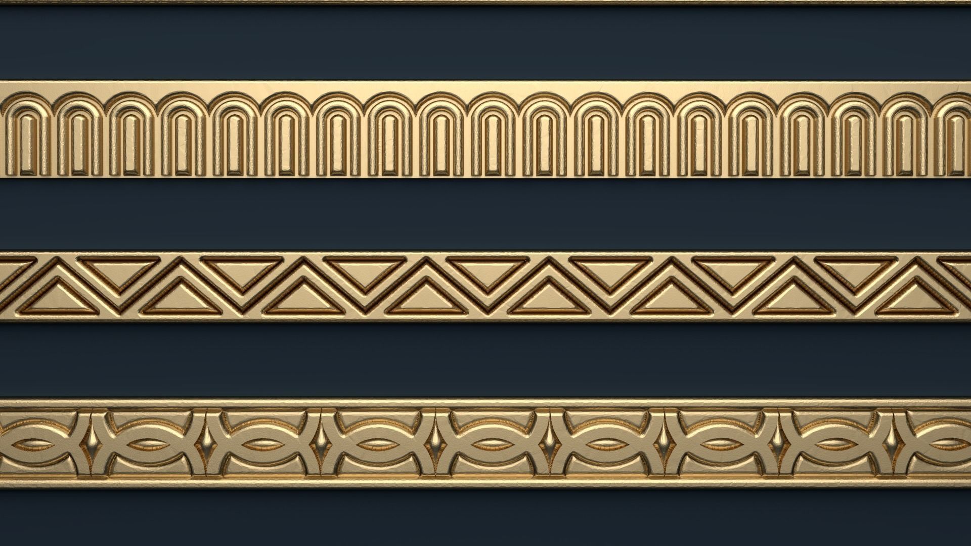 6 Decorative Onlays Collection 3D model 3D model_2