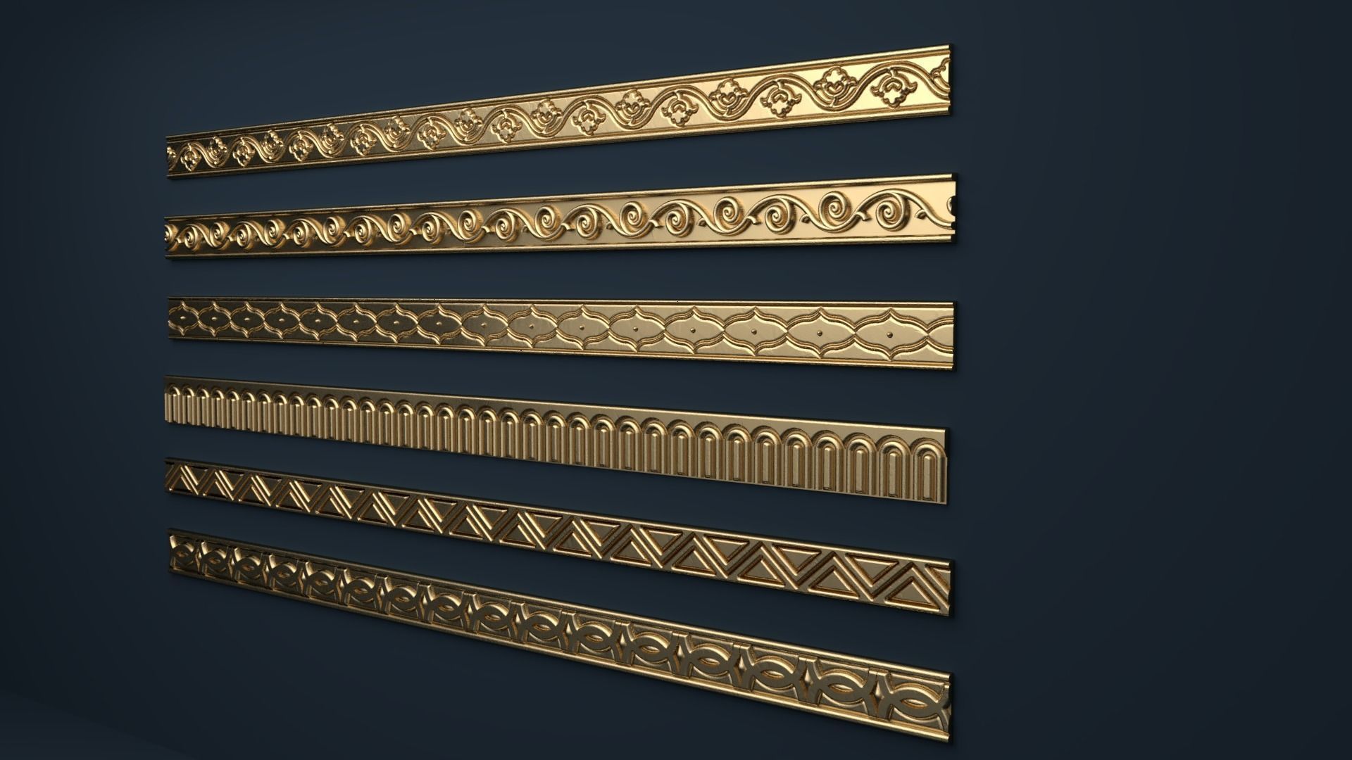 6 Decorative Onlays Collection 3D model 3D model_3