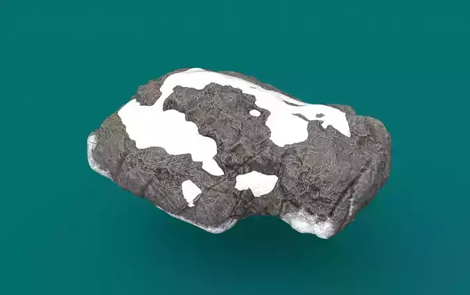 Snowy Rock 2 PBR Low-poly 3D model