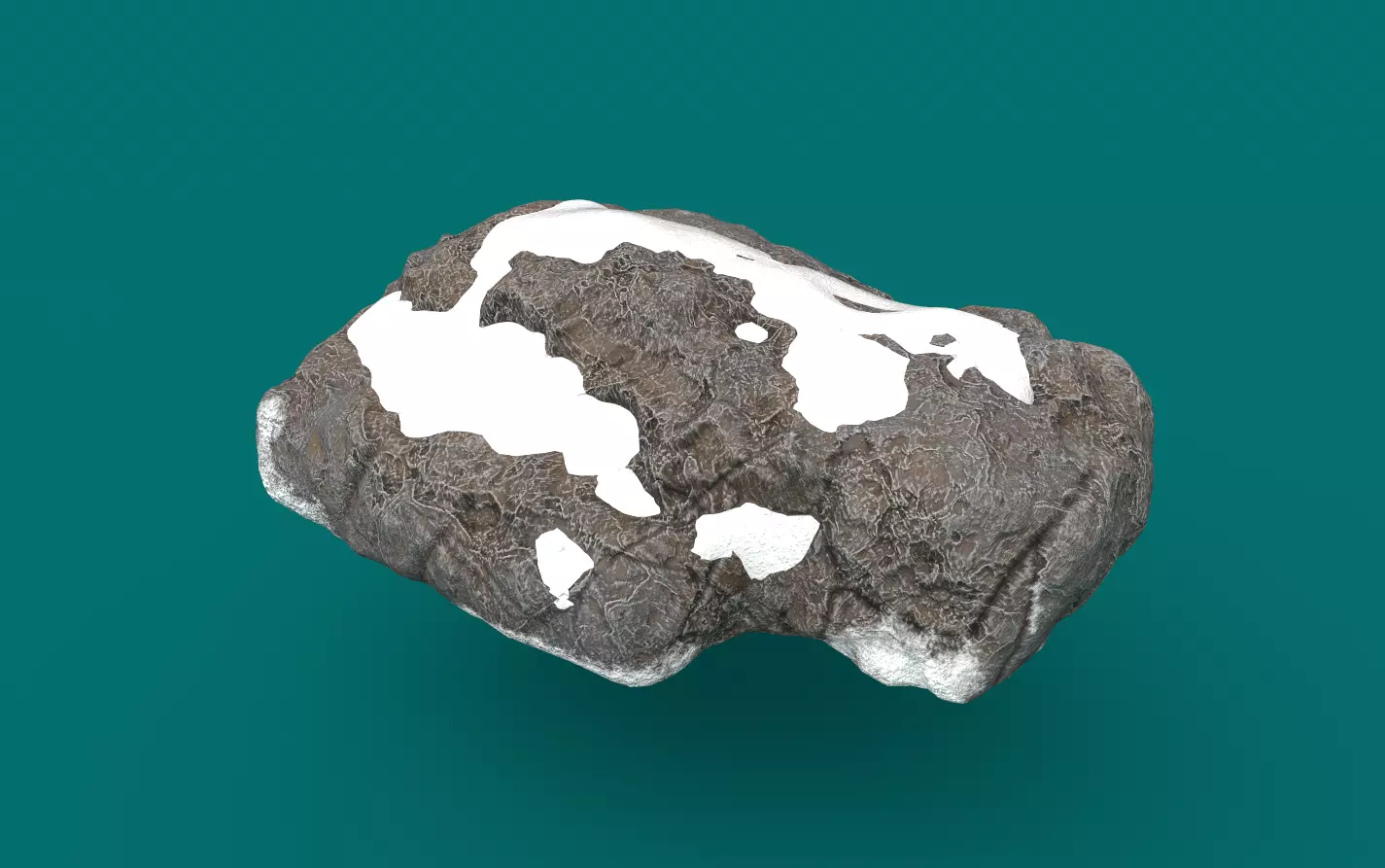 Snowy Rock 2 PBR Low-poly 3D model_0