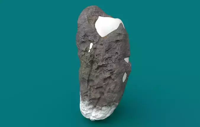 Snowy Rock 3 PBR Low-poly 3D model