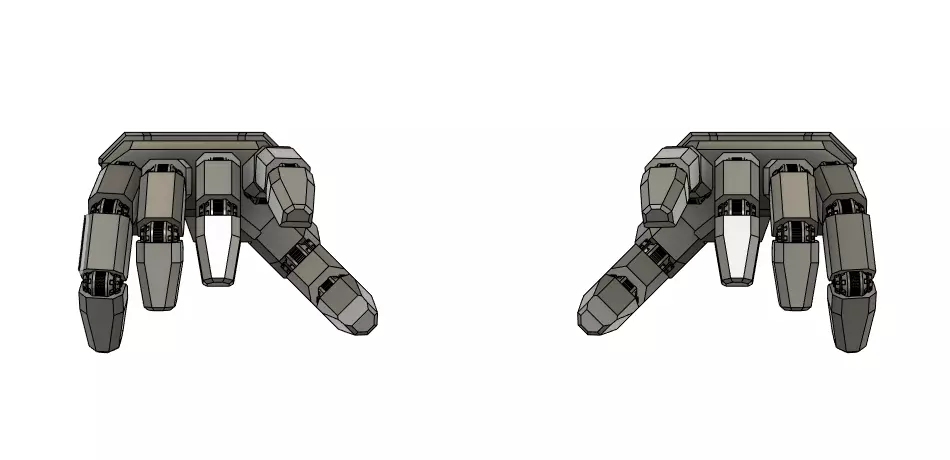 high detail robot hand 3d printing model 3D print model