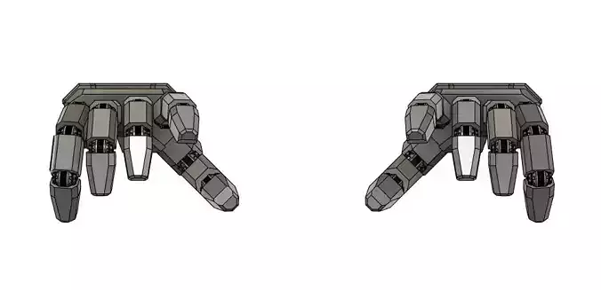 high detail robot hand 3d printing model 3D print model
