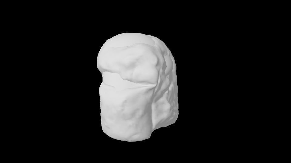 Snowy Rock 4 PBR Low-poly 3D model_1