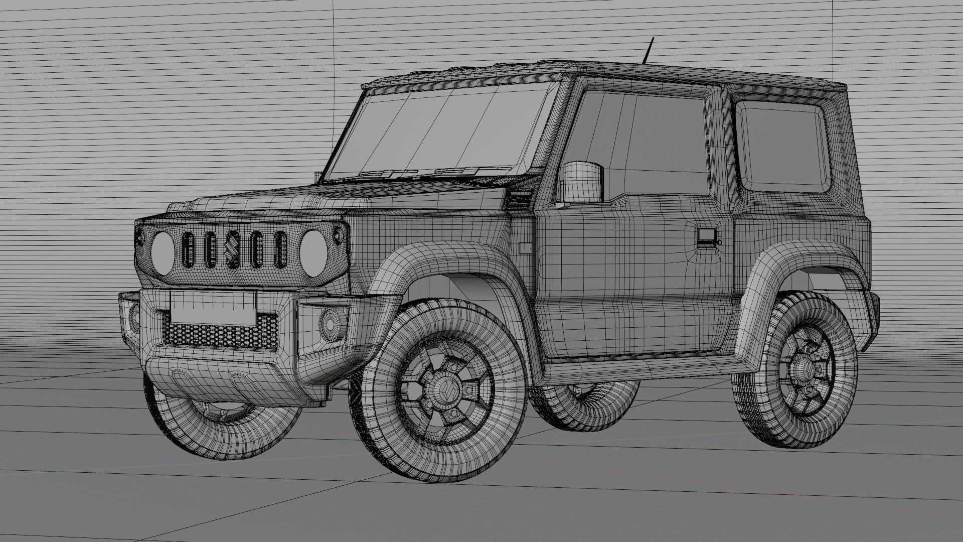 SUZUKI JIMNY 2019 - Kinetic Yellow 3D model | CGTrader