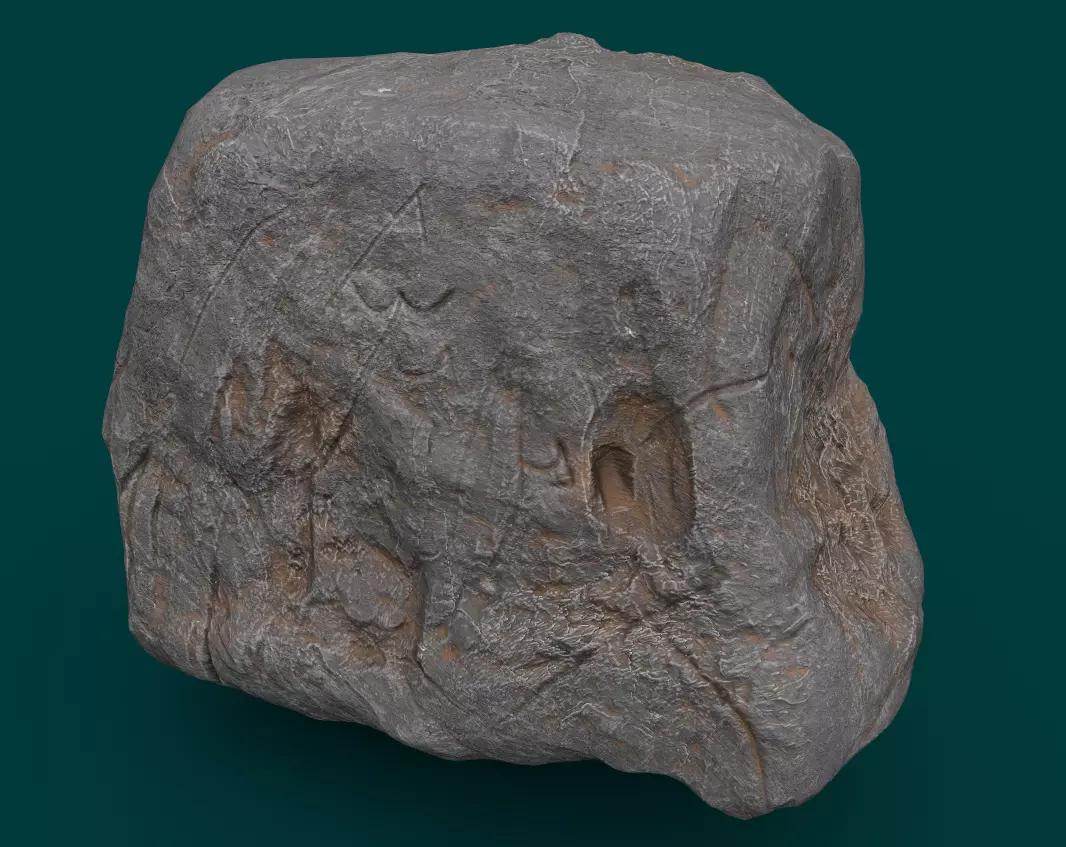Dusty Rock 1 PBR Low-poly 3D model_0