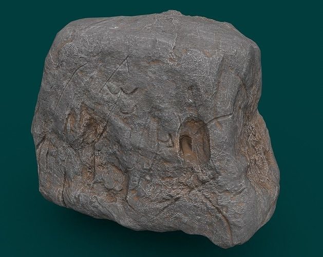 Dusty Rock 1 PBR Low-poly 3D model