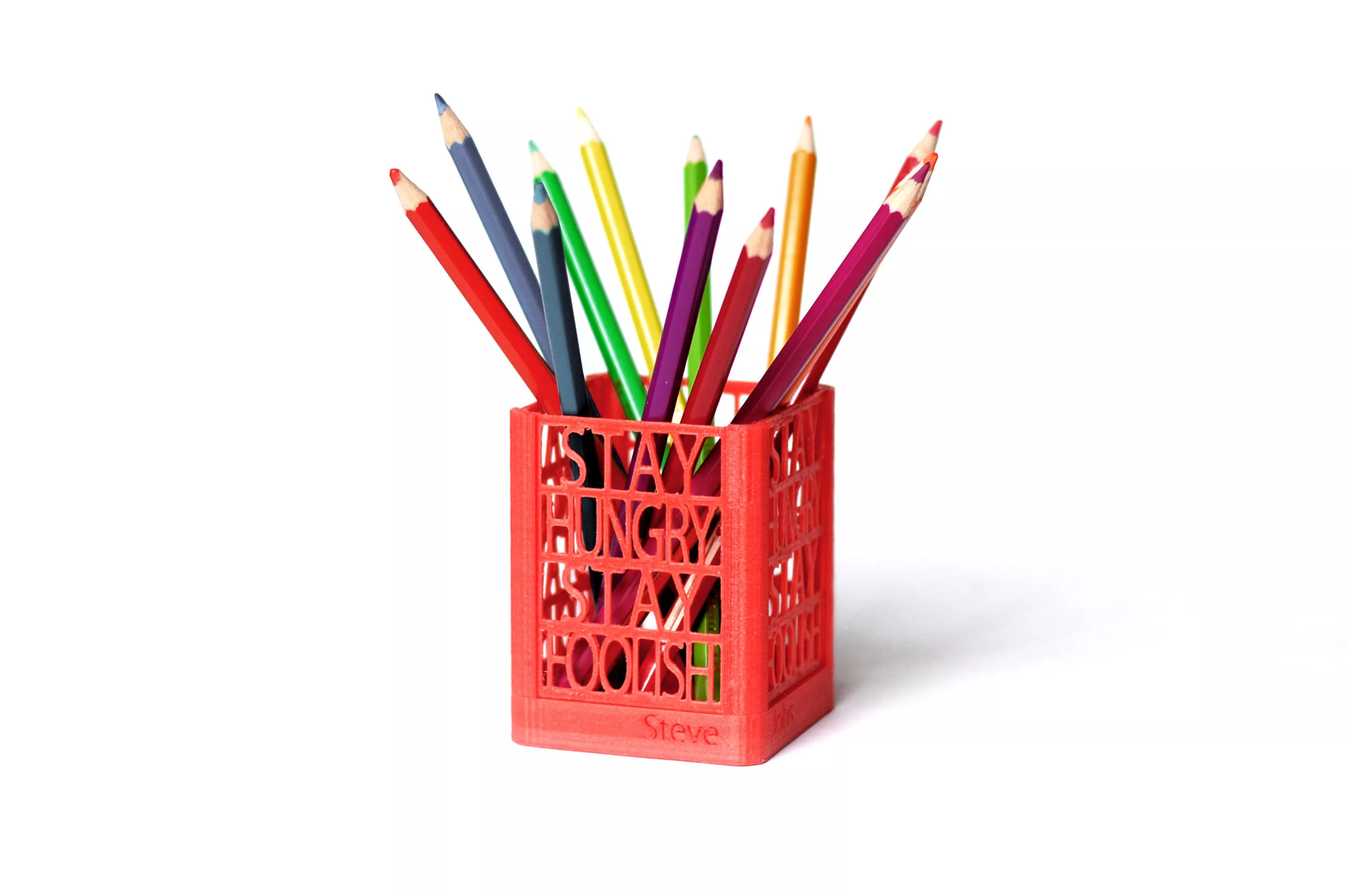 Steve Jobs Quote Desktop Organizer Free 3D print model
