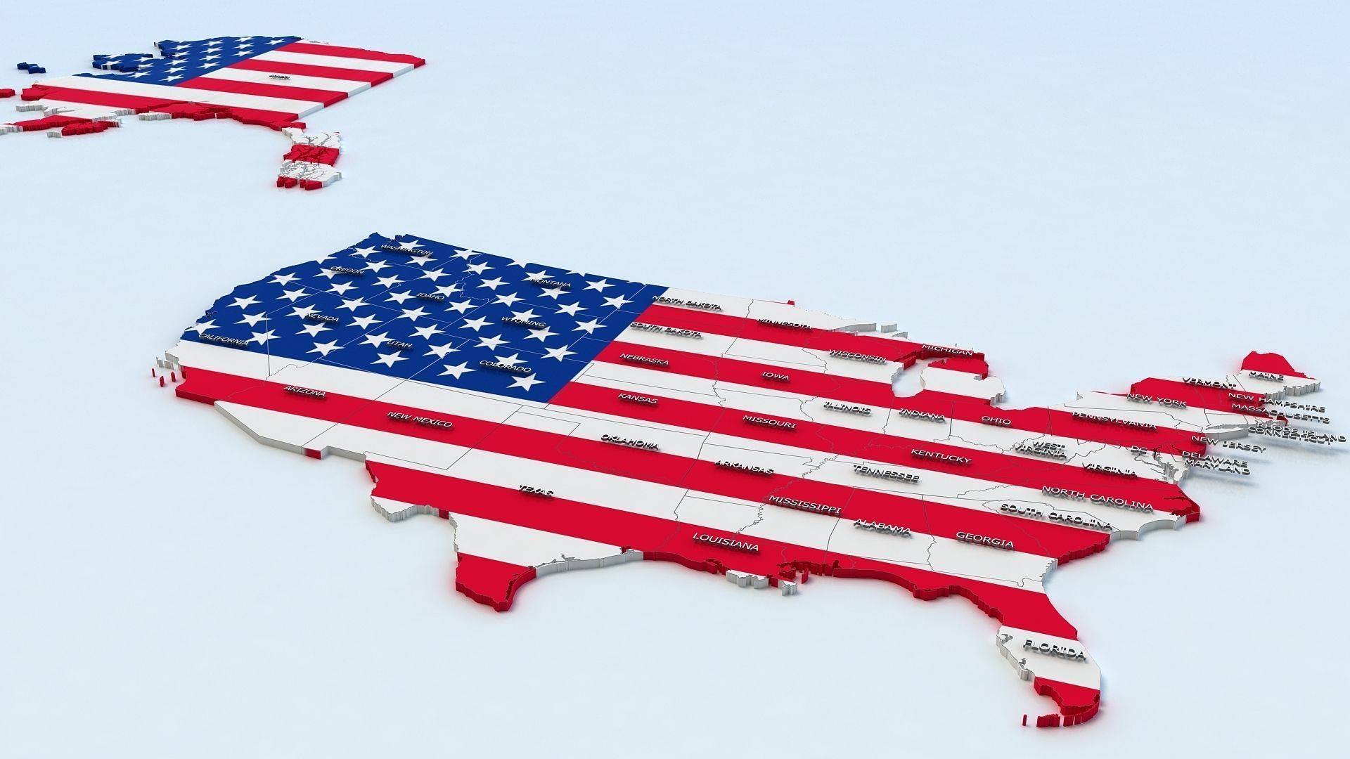 United States Map 3D model_4