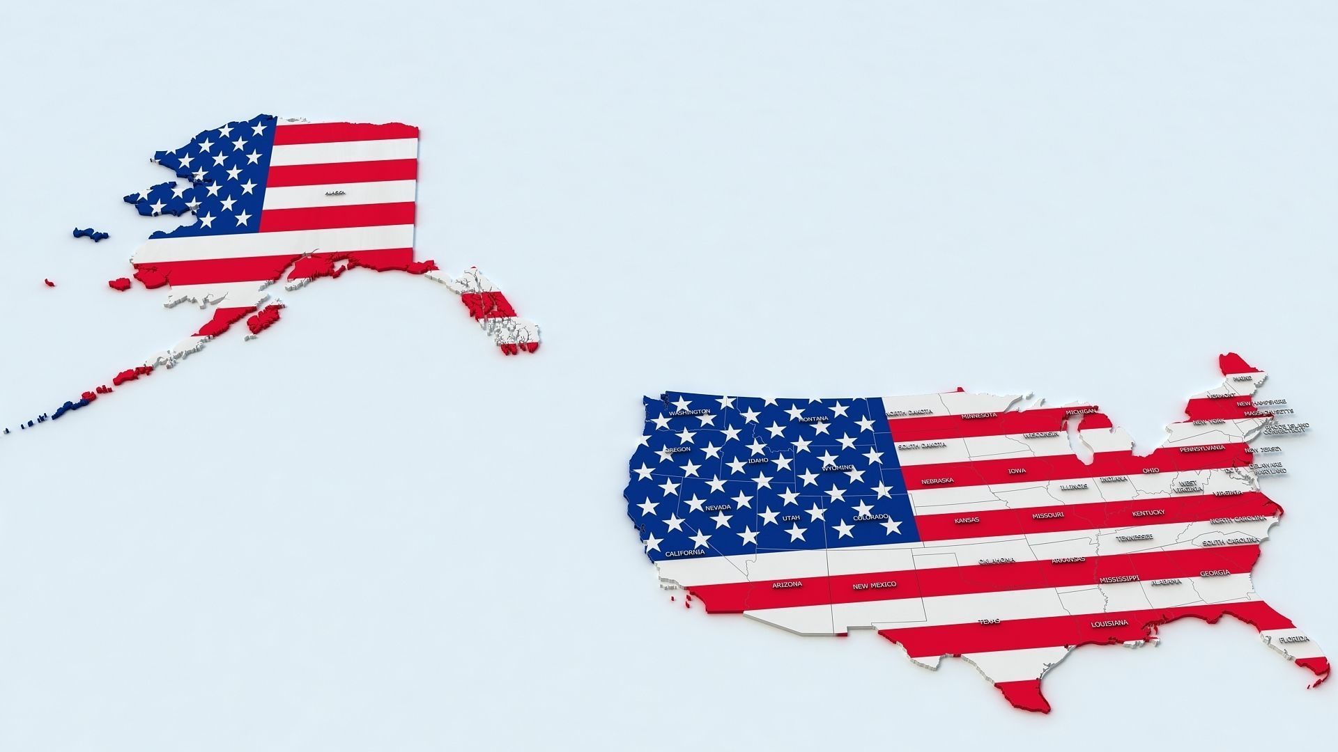 United States Map 3D model_5