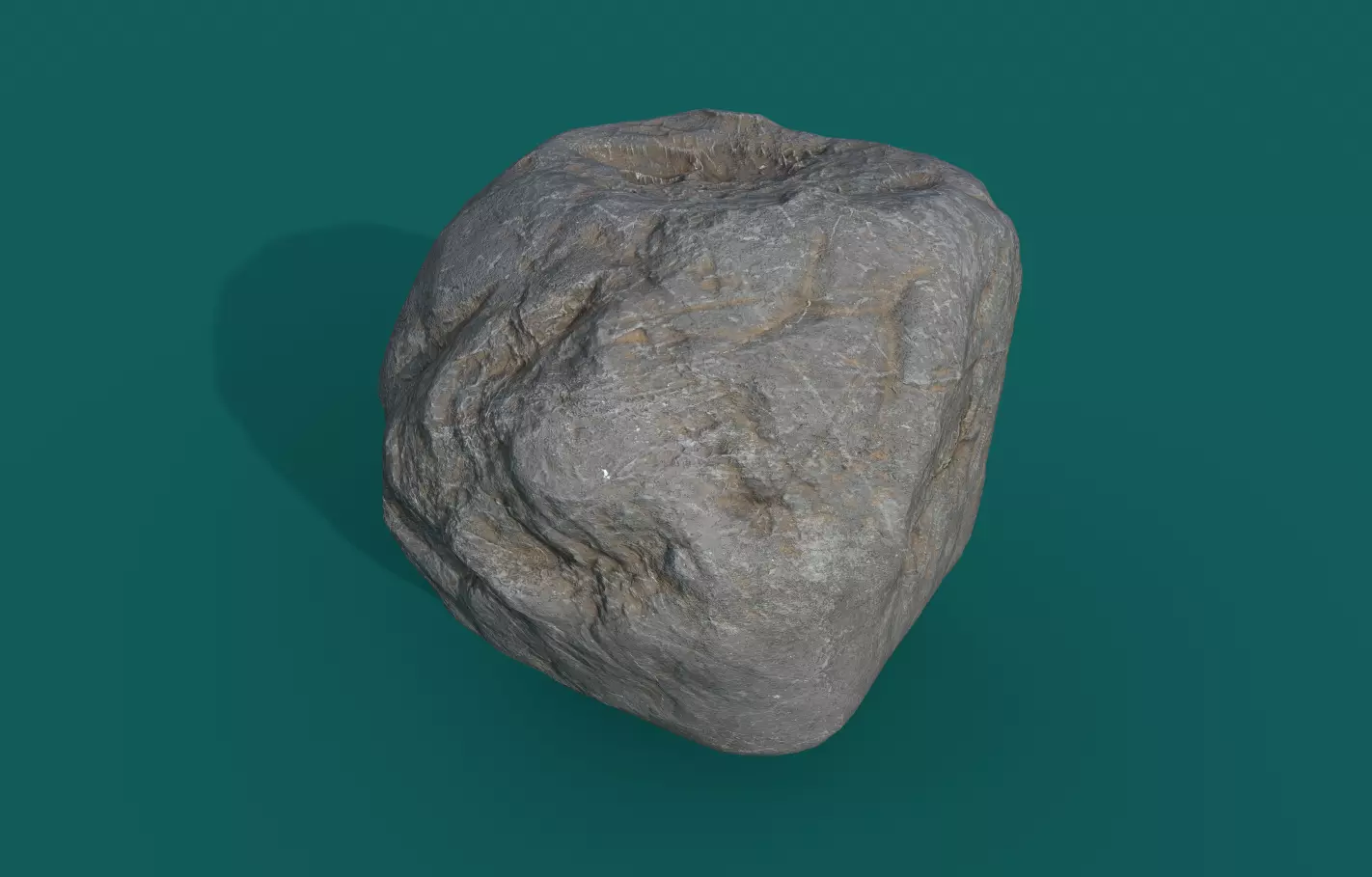 Dusty Rock 2 PBR Low-poly 3D model_0