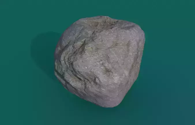 Dusty Rock 2 PBR Low-poly 3D model
