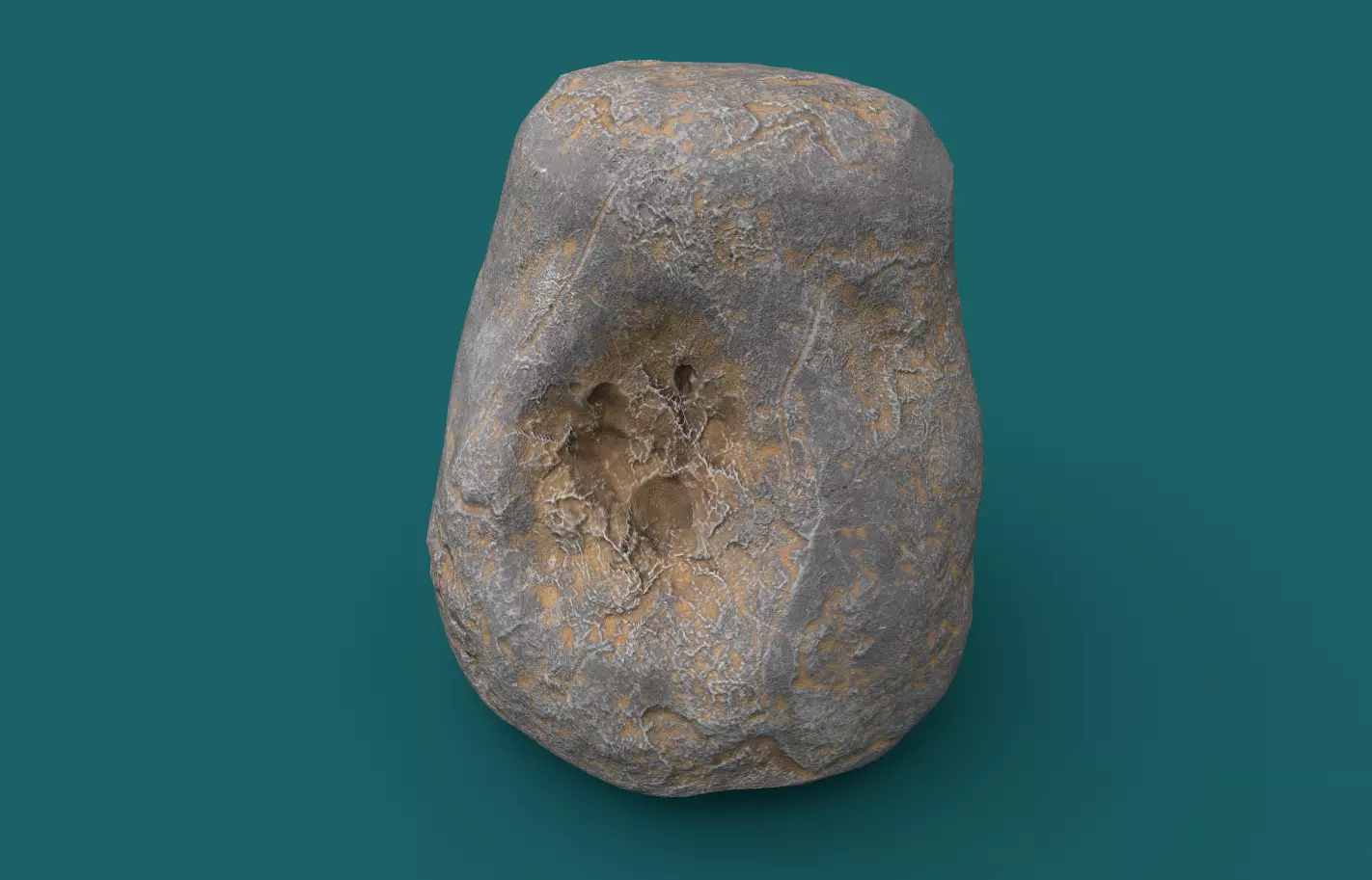 Dusty Rock 4 PBR Low-poly 3D model_0