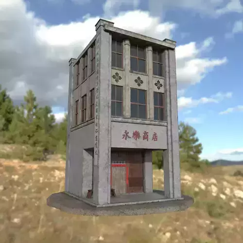 old shop Low-poly 3D model