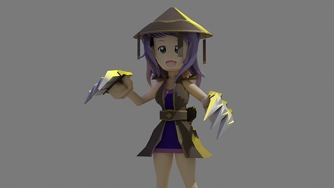 Character Shadow Assassins from Lostsaga Low-poly 3D model