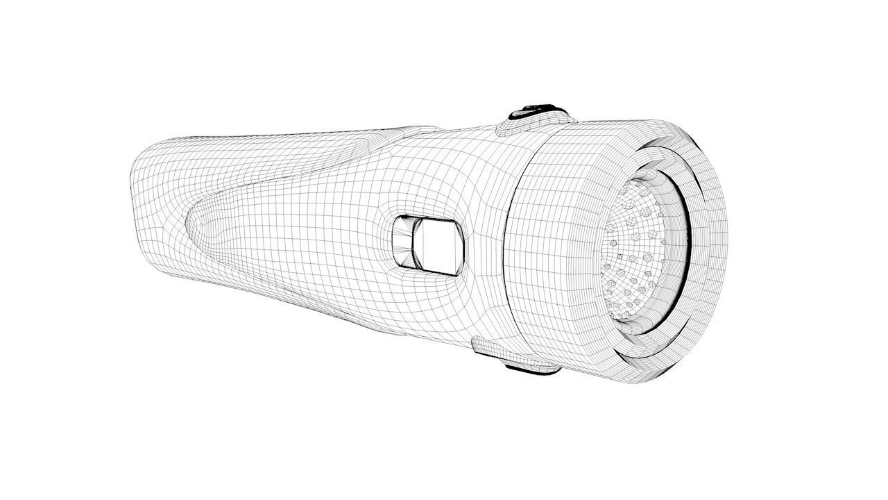 Flash light  Low-poly 3D model_4