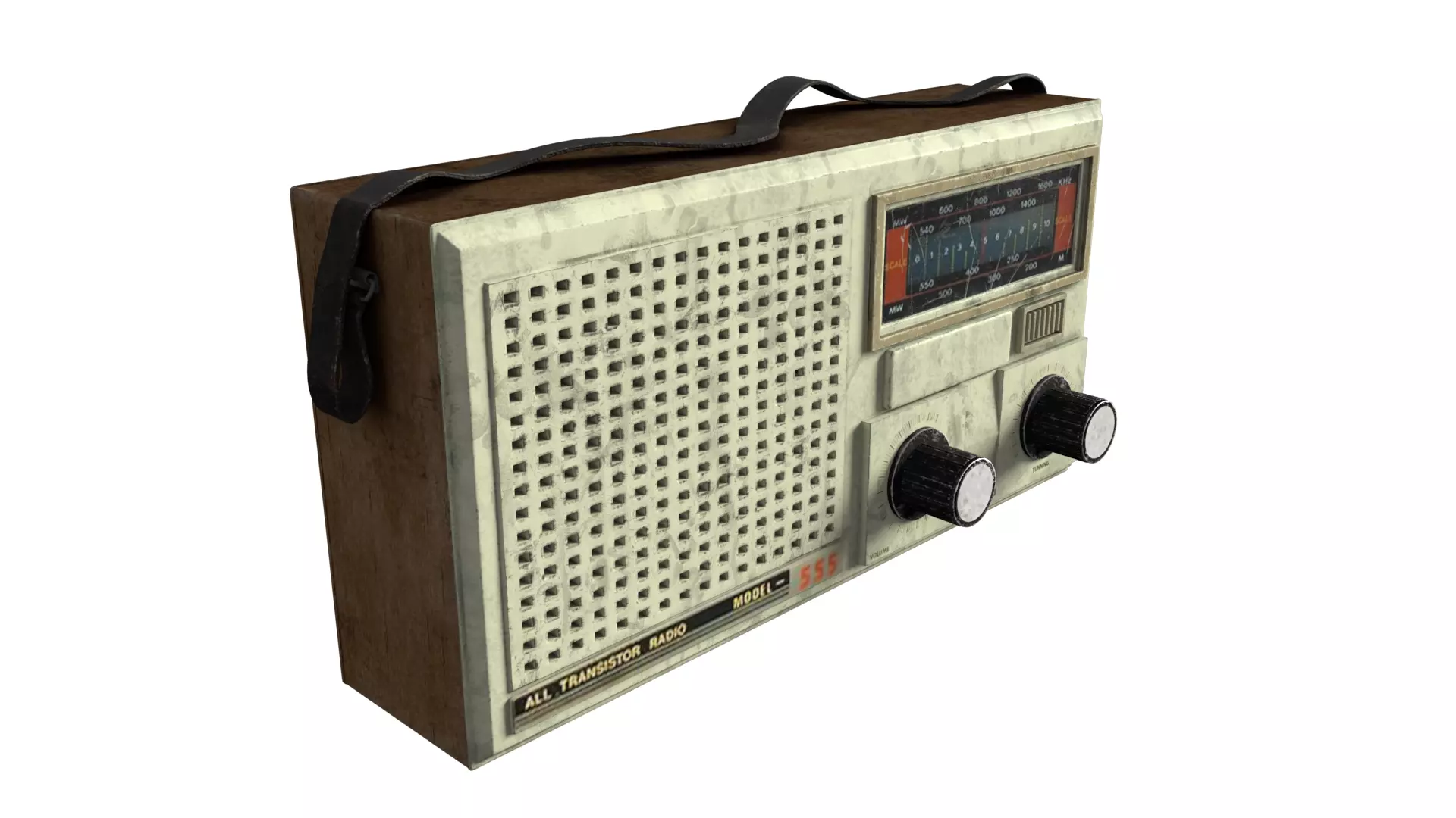 Radio transister vintage old 3D model_0