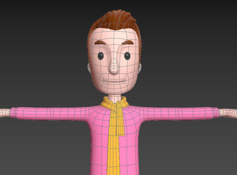 CartoonMan034 Man 3D model_14