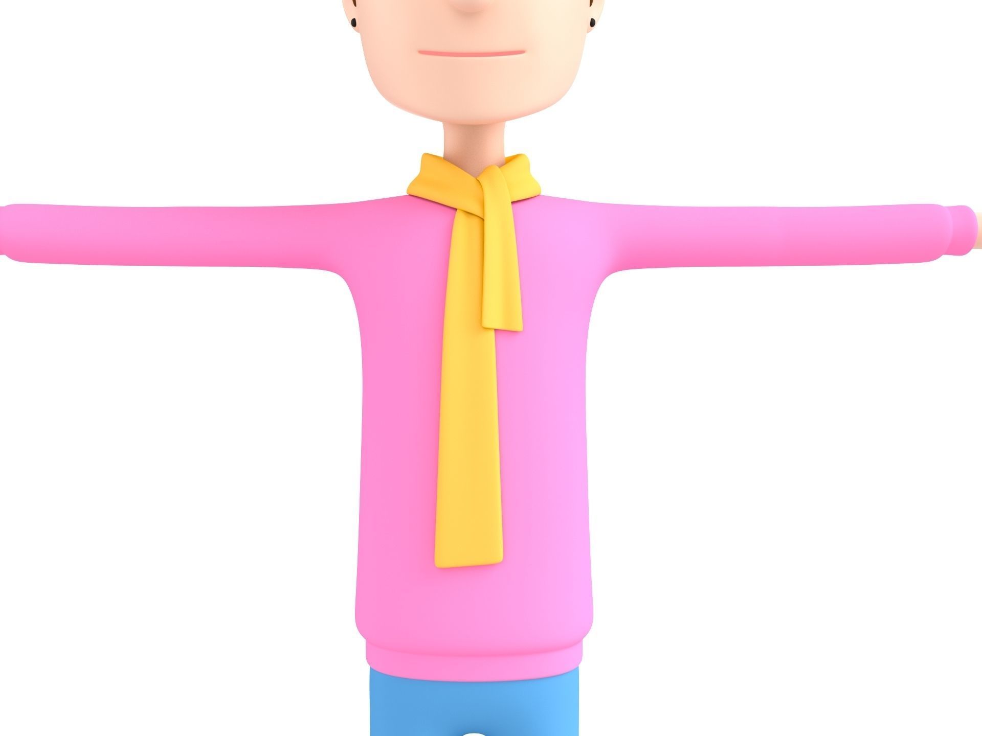 CartoonMan034 Man 3D model_6