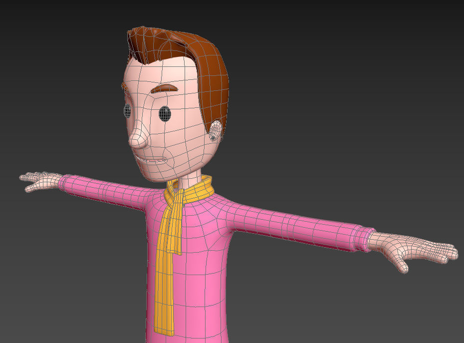 CartoonMan034 Man 3D model_12