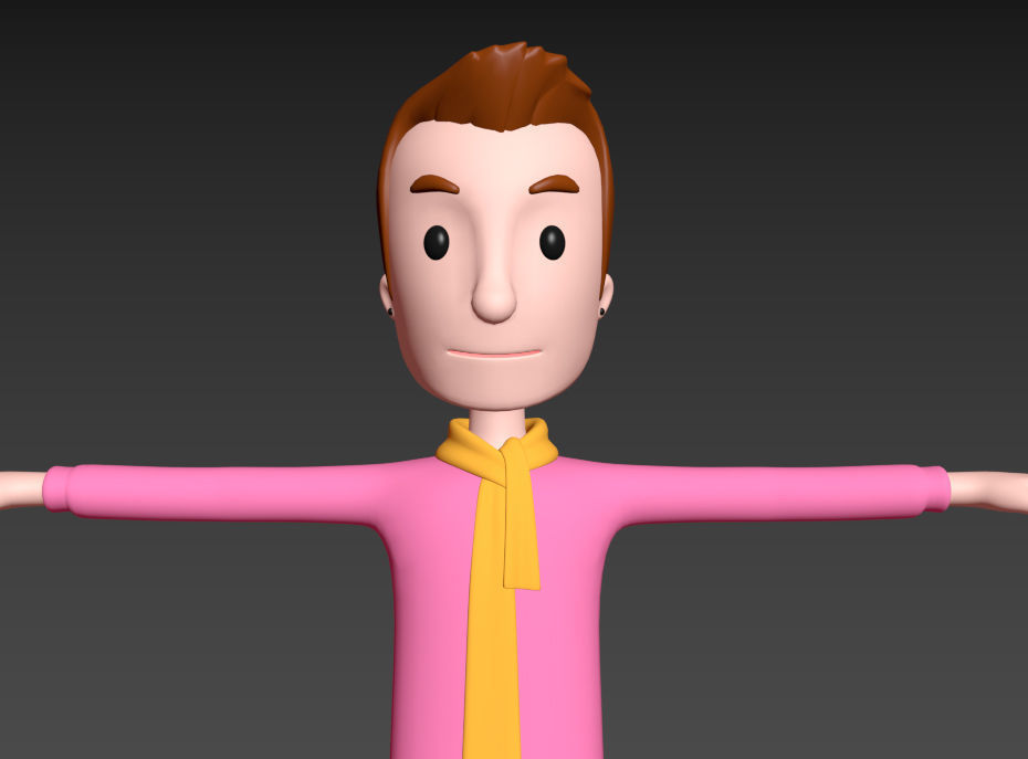 CartoonMan034 Man 3D model_13