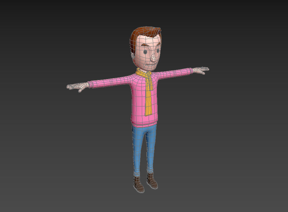 CartoonMan034 Man 3D model_9