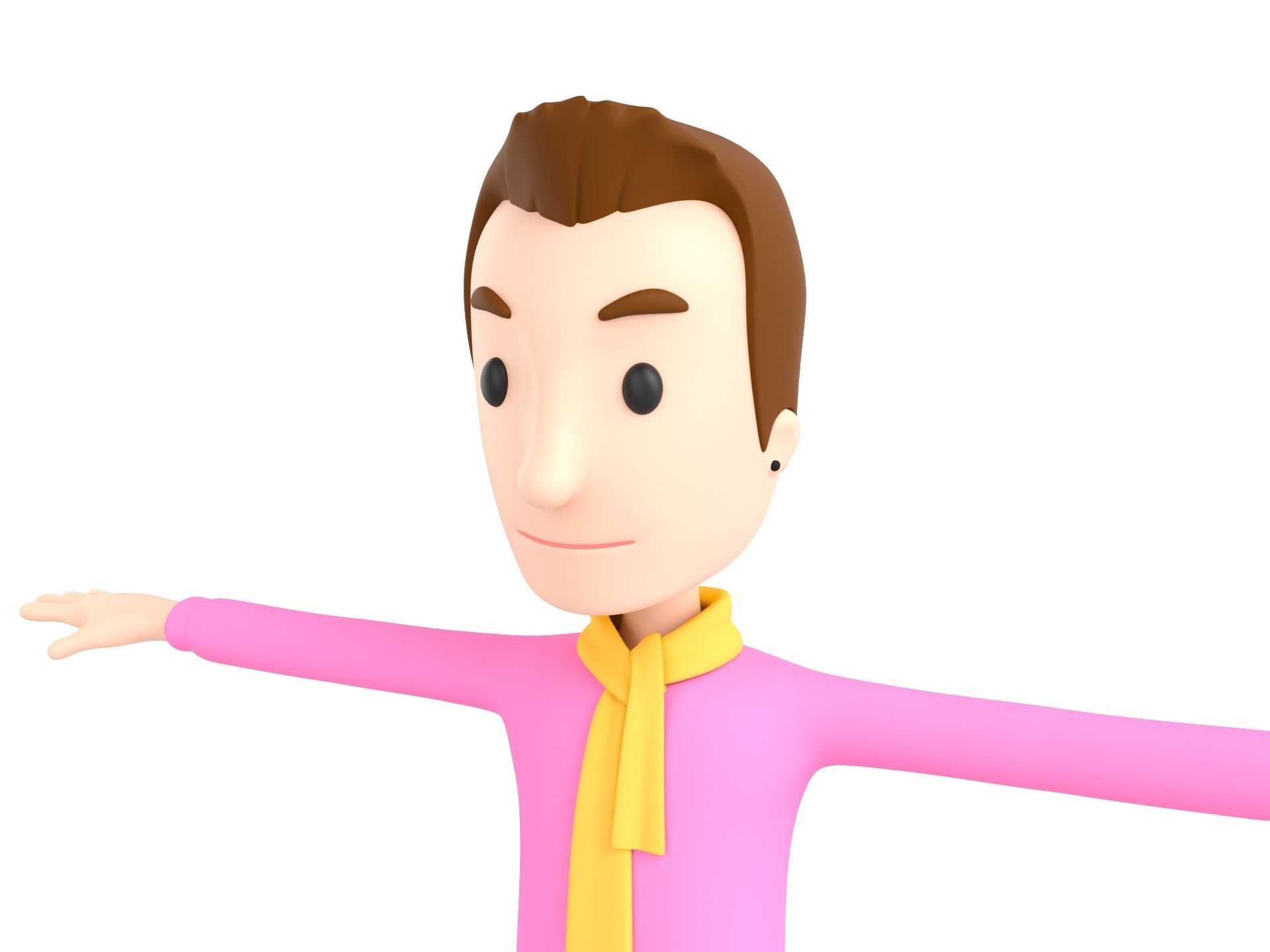 CartoonMan034 Man 3D model_4