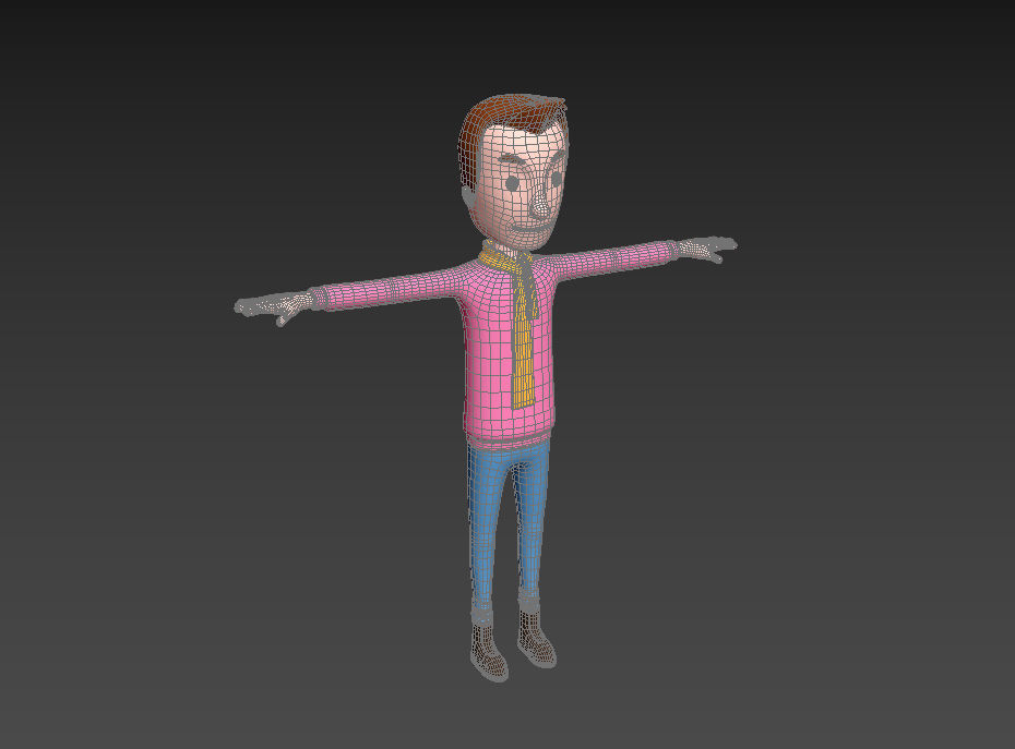CartoonMan034 Man 3D model_10