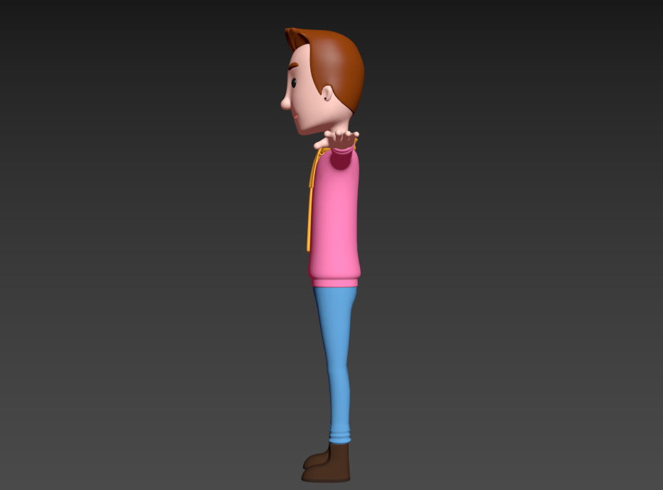 CartoonMan034 Man 3D model_17