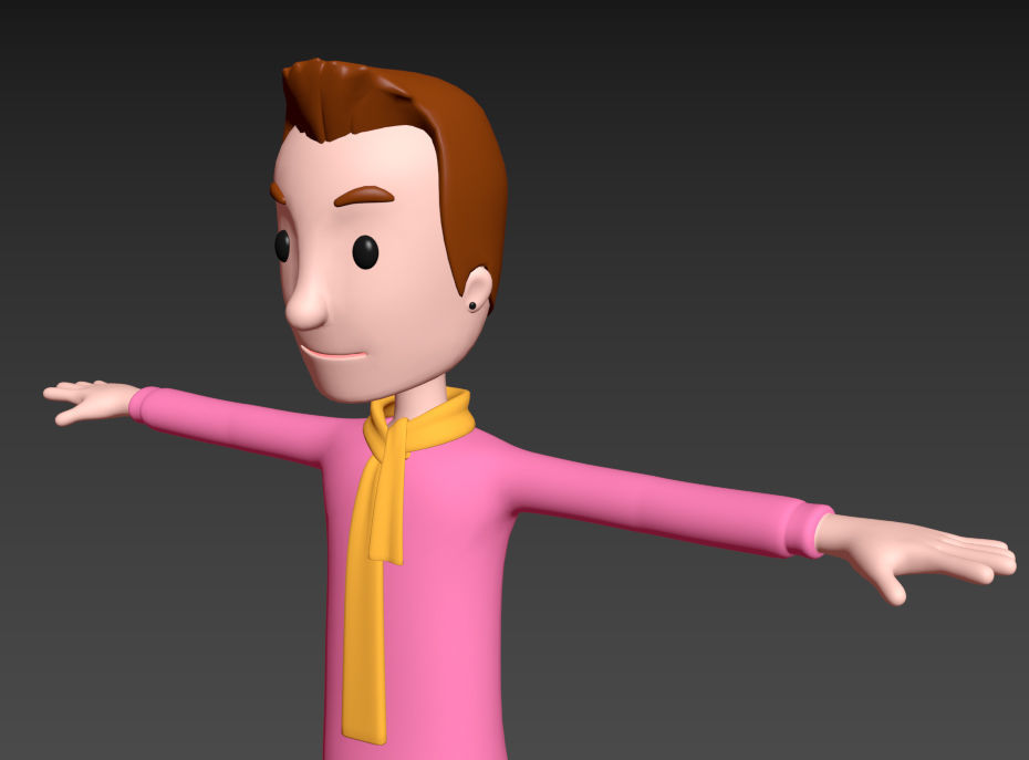 CartoonMan034 Man 3D model_11