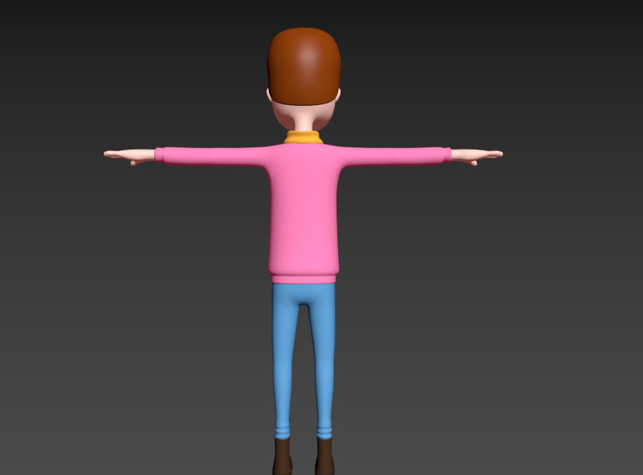 CartoonMan034 Man 3D model_19