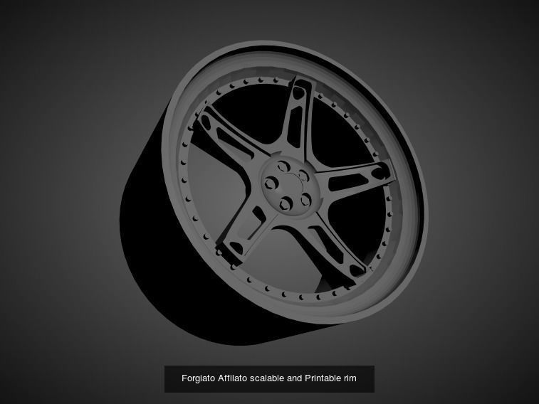 Forgiato scalable and Printable rims 3D Model Collection_18