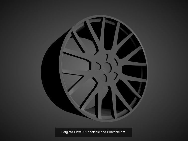 Forgiato scalable and Printable rims 3D Model Collection_25