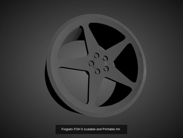 Forgiato scalable and Printable rims 3D Model Collection_24