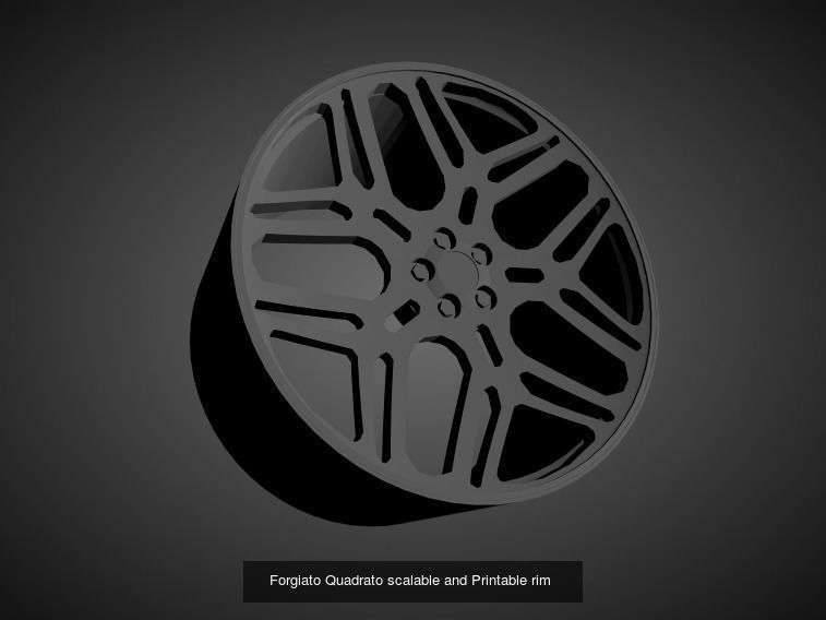 Forgiato scalable and Printable rims 3D Model Collection_21