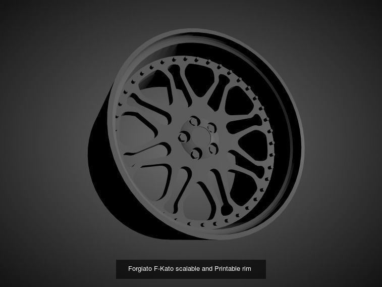 Forgiato scalable and Printable rims 3D Model Collection_27