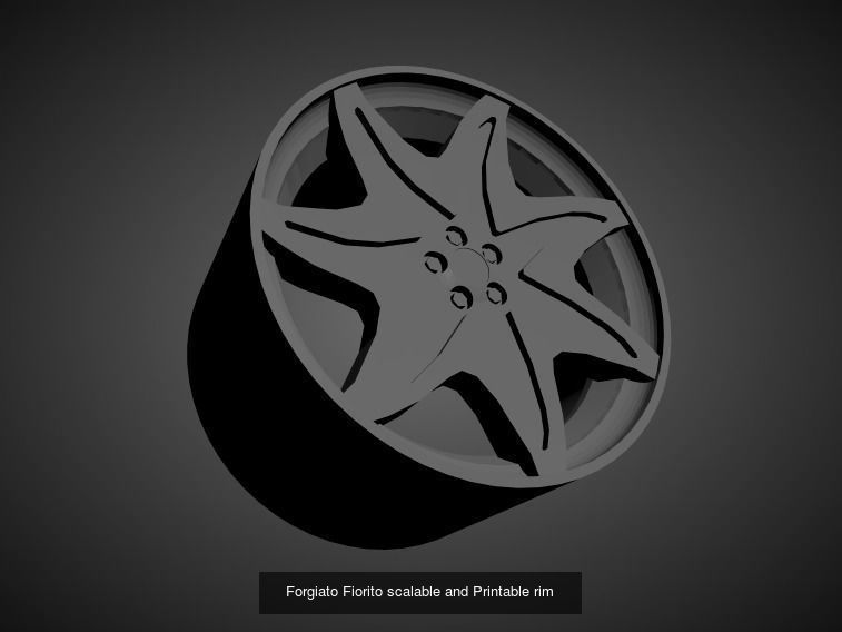 Forgiato scalable and Printable rims 3D Model Collection_10