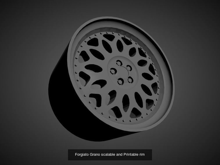 Forgiato scalable and Printable rims 3D Model Collection_8
