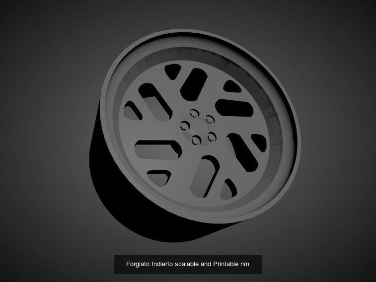 Forgiato scalable and Printable rims 3D Model Collection_7