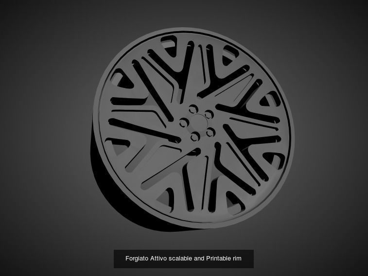 Forgiato scalable and Printable rims 3D Model Collection_17